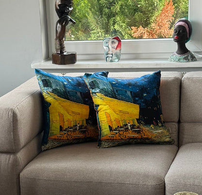 Hausse de coussin Peinture en Soie Naturelle – Élégance Artistique & Raffinement