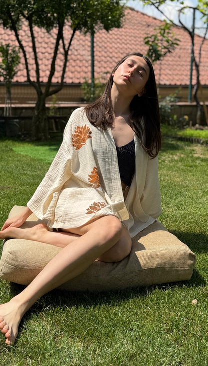 kimono -veste court