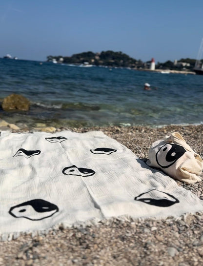 ying yang %100 coton serviette