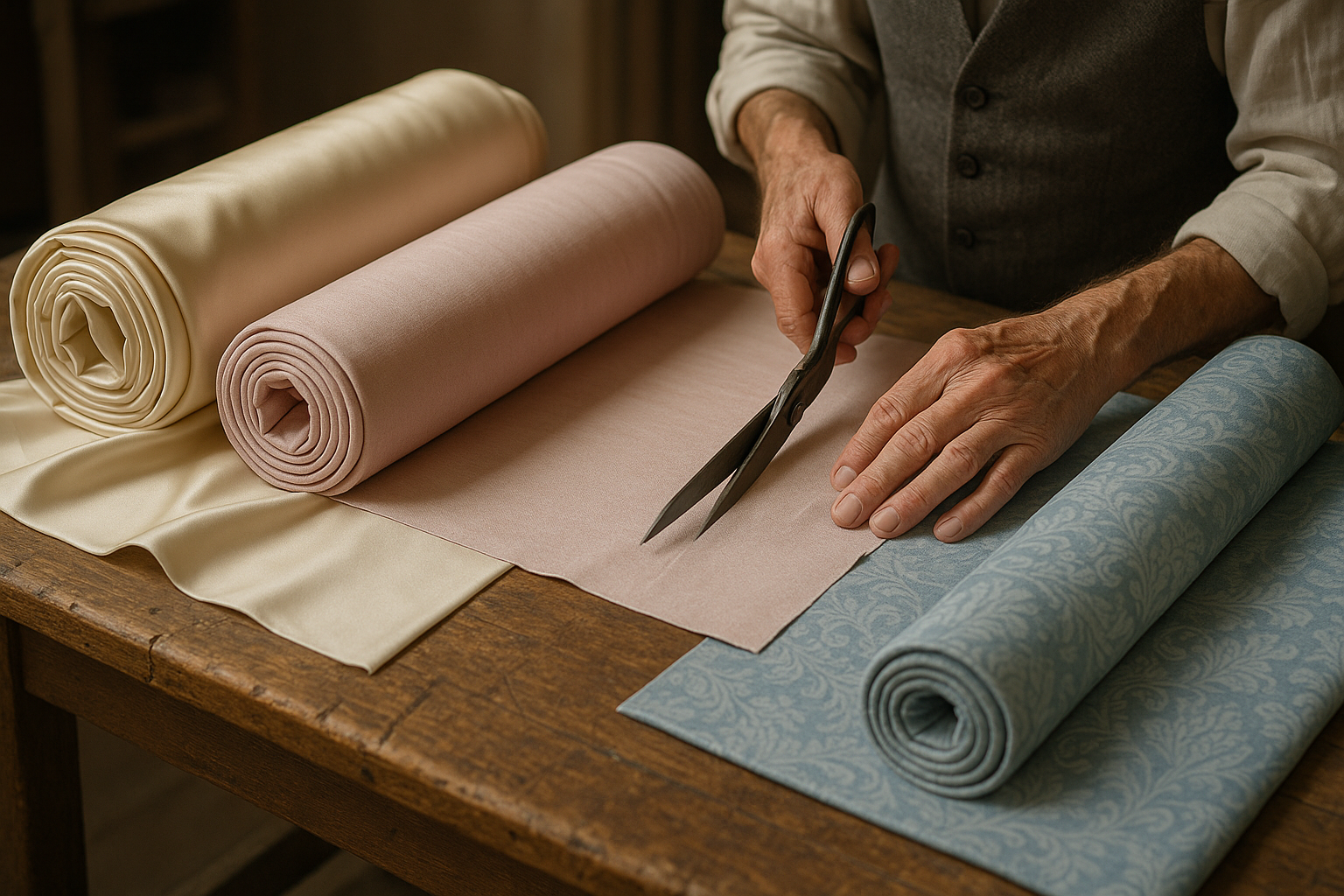 change the fabrics add silk and cotton and jacquard with bigger roll keep the rest