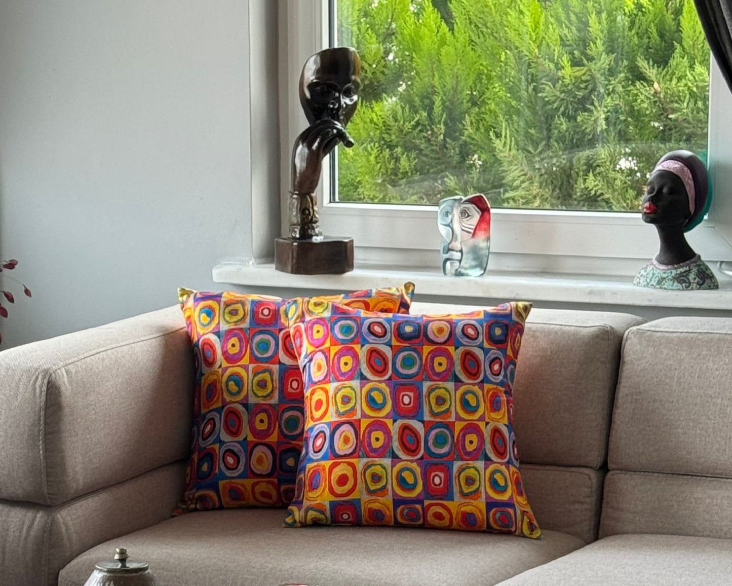 Hausse de Coussin  Ruston en Soie Naturelle – Élégance Artistique & Raffinement