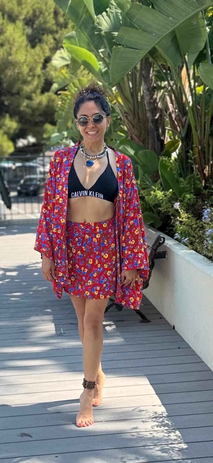 Kimono ensemble  à fleurs