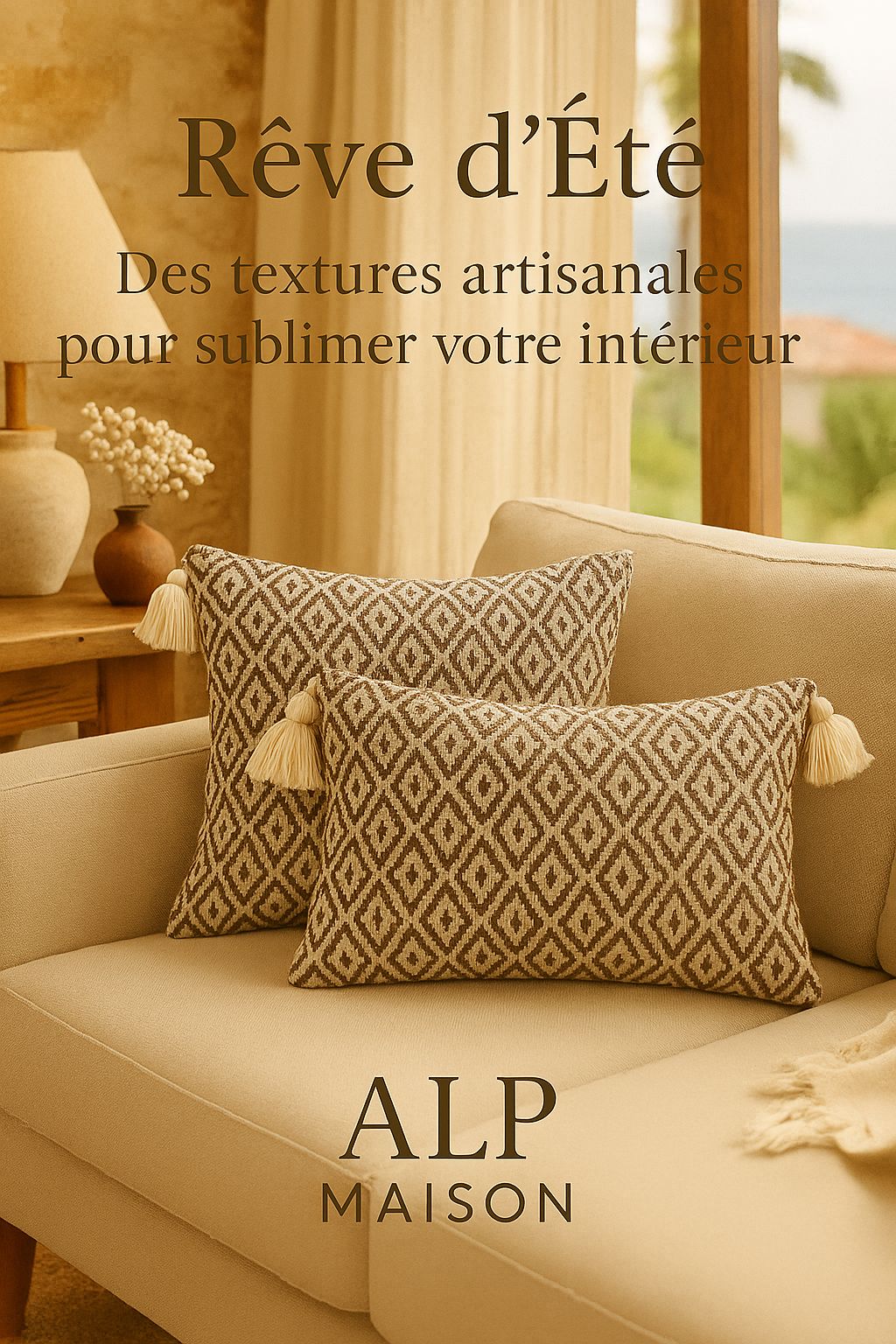 Housse de Coussin MADUR Bicolore – Texture Jacquard Raffinée