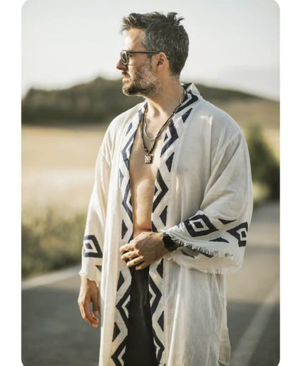Kimono Homme Ramsess Élégance Naturelle  Artisanat Authentique