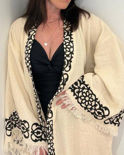 Meedus, artisan Kimono en coton – Tenue durable pour la plage et la détente
