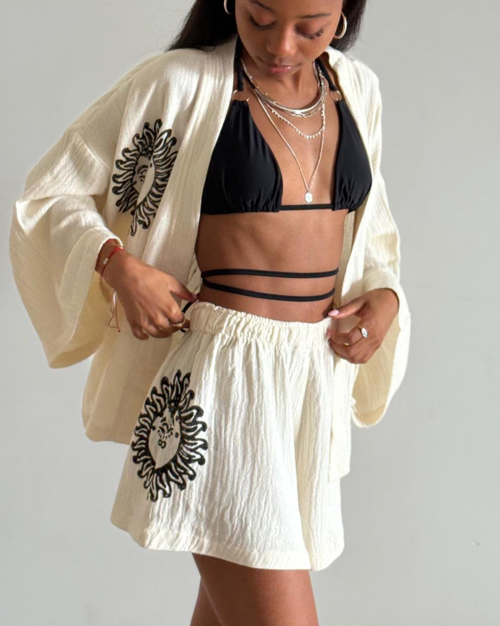Noirsoleil ensemble Artisanal  – 100% Coton Naturel