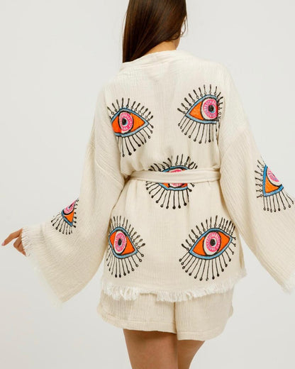 Oeliete  ensemble Artisanal  100% Coton Naturel