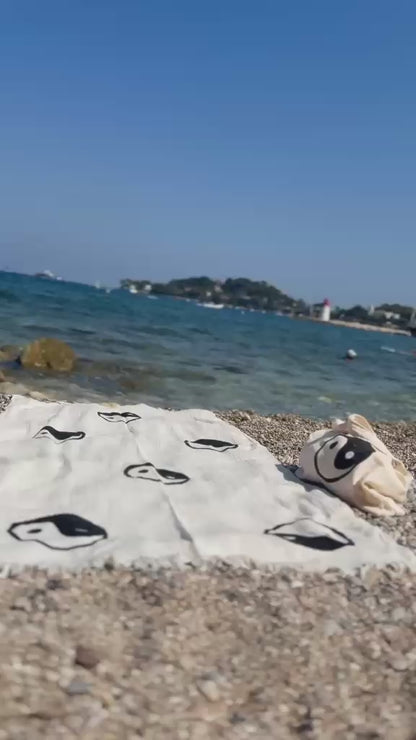 ying yang %100 coton serviette