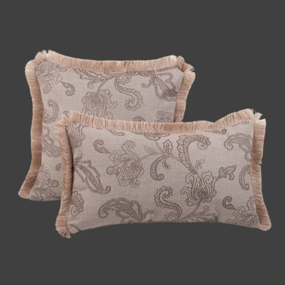 Housse de Coussin SERENAD Ivoire – Style Bohème & Chic