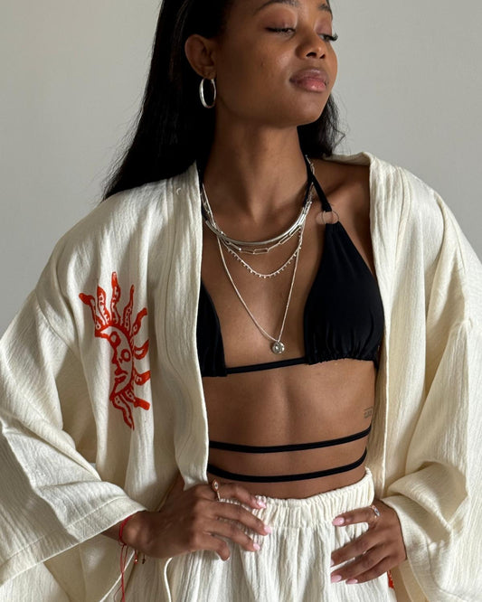 MERAT - Ensemble Artisanal "Soleil" – 100% Coton Naturel
